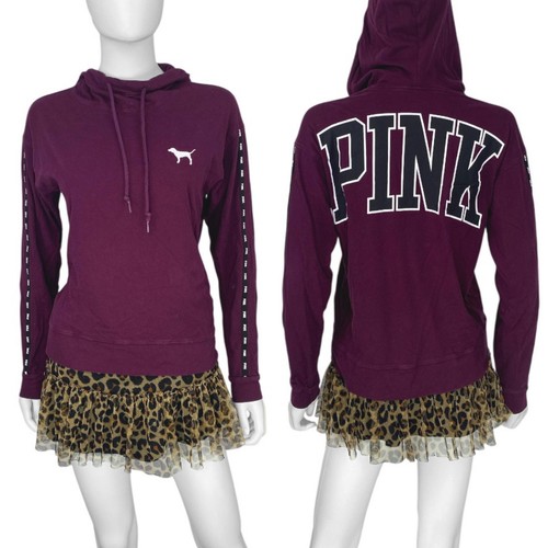 UNDERCOVER Felpa con cappuccio ROSA Victoria's Secret Y2K anni 2010 taglia XS