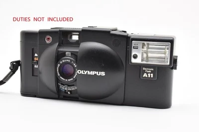 [MINT] Olympus XA2 w/ A11 Flash 35mm Rangefinder Film Camera  From JAPAN - Image 1 of 4