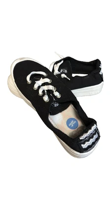 Roxy女式Bayshore Plus懒人运动鞋黑色白色 — 第 1/4 张图片