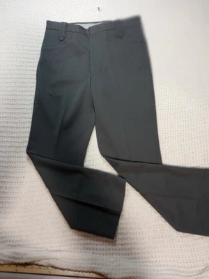 VTG Sears Perma Prest Tailored Pants Mens 34x29 Gray Pearl Snaps Hook n Eye NEW - Image 1 of 4