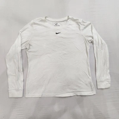 Womens The Nike Tee Size M White Center Swoosh - Image 1 of 4
