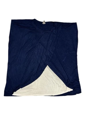 Asos Women's UK 20 Round Neck Viscose Navy Blue Short Sleeve T-Shirt - Image 1 of 4