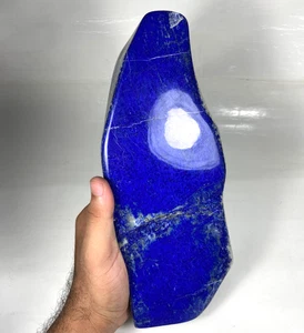 3.810Kg Lapis Lazuli Freeform Polished Rough Crystal AAA+ Slab From Afghanistan - Picture 1 of 11