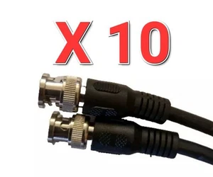 10 X BNC Plug To BNC Plug Lead Cable Fly lead 50 Ohm RG58 Length 2 M. - Bild 1 von 2