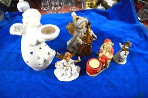 4 Engel und 1 Weihnachtsmann, Konvolut - Bild 1 von 1