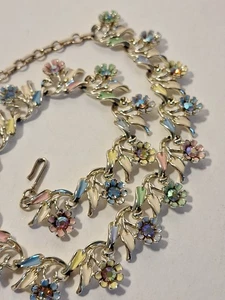 Vintage Halskette - Multicolor Hand EMAILLE & STRASS - KRAMER (C) - keine Beschädigungen! - Bild 1 von 12