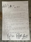 Signed Lyric Poster - TRAVIS Band official Tour autographed, 11x17 Raze the Bar 