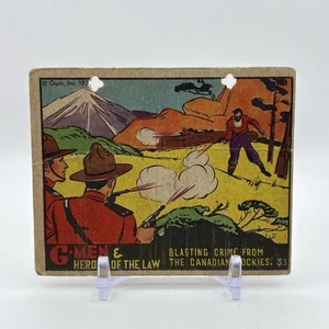 1936 Gum G-Men & Heroes of The Law #53 Blasting Crime From The Canadian Rockies - Picture 1 of 2