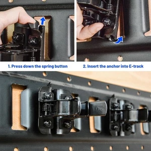 For Enclosed Trailer Holder Hanger Trailer Steel Wall Mount E-Track Tool Hanger - Picture 1 of 7