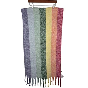 Elizabeth Clair's 74 x 21 Regenbogenfarben Herbst Winter Statement Schal Lagenlook - Bild 1 von 10