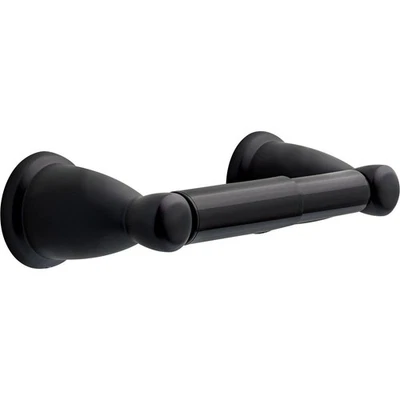 Soporte de papel higiénico Kinla Spring Load negro mate rollo de pañuelo montaje en pared/cabina TP Foto 1 de 3