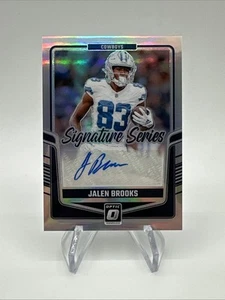 Jalen Brooks Signature Silver Prizm Holo 2024 Panini Donruss Optic Cowboys Auto - Picture 1 of 2
