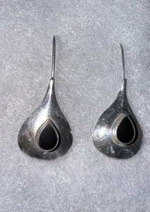 VINTAGE STERLINGSILBER 925 TROPFEN LANGER STIEL OHRHÄNGER Tropfen 1,5 Zoll - Bild 1 von 3