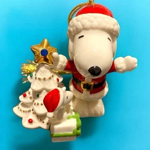 LENOX Peanuts CHRISTMAS with SNOOPY With Woodstock Ornament December - Picture 1 of 5