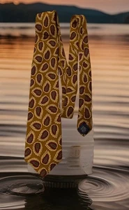 Corbata Burberry Corbata Seda Hojas Marrón - Imagen 1 de 8