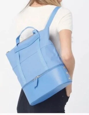 Bolso de Mano Hammitt Manhattan Beach Skylight Azul Lona y Cuero con Cremallera Foto 1 de 4