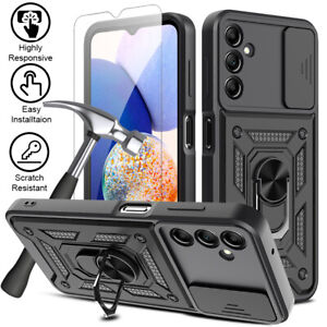 For Samsung Galaxy A13 A14 A53 A32 A03S 5G Case Camera Slide Stand Armor Cover