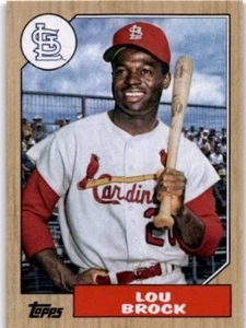 LOU BROCK 2022 Topps Archives 1987 Topps #204 St. Louis Cardinals HOF - Picture 1 of 2