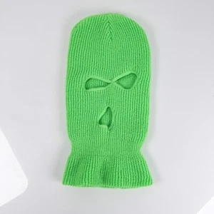 Gorro de pasamontañas verde de 3 agujeros máscara facial máscara de esquí gorra de invierno capucha cálida - Imagen 1 de 6