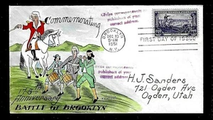 1003 3c Stamp (1951) BATTLE OF BROOKLYN FDC HD/HP FROM WILLIAM N. WRIGHT !!! - Picture 1 of 1