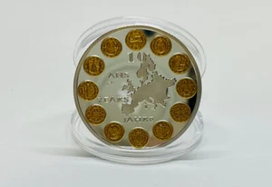 BRD Medaille 10 Jahre Euro PP versilbert + vergoldet - Bild 1 von 5