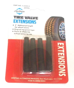 4 Pack Chieftain 2 inch ABS Plastic Tire Valve Stem Extensions 1-6232-4 - Picture 1 of 2