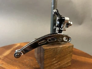Vintage Campagnolo Front Derailleur Super Record Black Braze On 1980s. CLEAN! - Picture 1 of 8