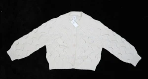 Gap Kids Pointelle Soft Knit Cardigan Crew Neck Button Front Youth Girls S(6/7) - Picture 1 of 10