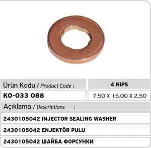 4 PCS X 2430105042 Bosch Siemens CR Injector Washer - Picture 1 of 1