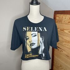 Selena Official Merchandise Amor Prohibido Short Sleeve Crop Graphic Tee Large