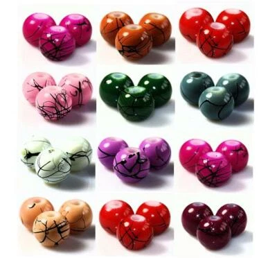 STIPPLED DRAWBENCH GLASS BEADS choose 200x4mm 100x6mm 100x8mm COLOUR CHOICE  - Image 1 of 2