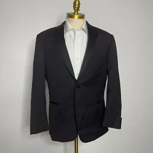 Joseph Abboud Tuxedo Blazer Sport Coat 42R Mens Solid Black Wool - Picture 1 of 12