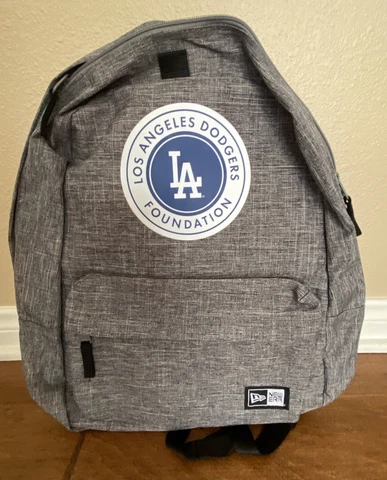 NWOT Era New LA Dodgers Official Gray Backpack 16" Cover