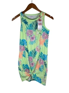 Justice Fashion Knot Tank Dress Tropical Size Large 12/14 - Picture 1 of 2
