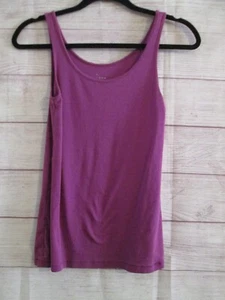 A New Day Tank Top Womens Size Medium Purple Solid Cotton Blend - Picture 1 of 3