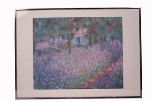 Impresión artística en marco cama de iris en jardín de Claude Monet 70,5 x 50,5 cm imagen arte - Imagen 1 de 4