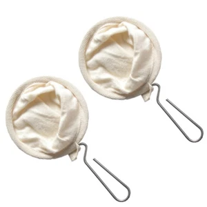 2 Pcs Coffee Filter Bag Tea Accessories Sachets Strainer Bags Reusable - Picture 1 of 12