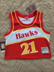 Dominique Wilkins Atlanta Hawks Womens Crop Top Jersey - Picture 1 of 2