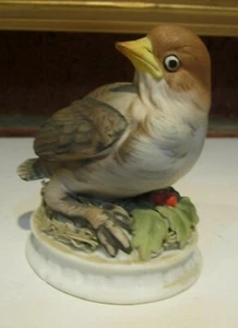Vintage Lefton China Snow Bird KW1637 Hand Painted Bisque Porcelain Figurine  - Picture 1 of 11