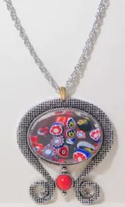 Collana con ciondolo stile Millefiori - Foto 1 di 4