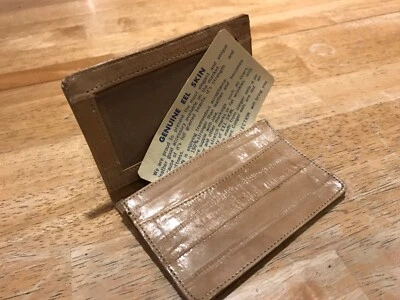 Nice inexpensive wallet of genuine EEL SKIN, Bifold, Credit Card, ID, light duty - Image 1 of 4