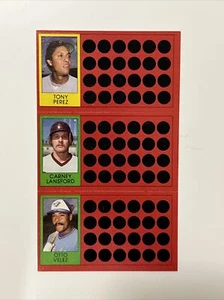 1981 Topps baseball scratch off Tony Perez/Carney Lansford/Otto Velez HOF - Picture 1 of 7