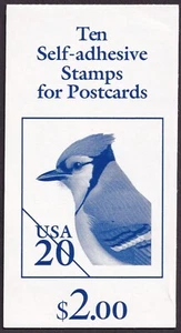 Scott #BK237 (3048b-3048c) 20¢ Bluejay Booklet of 10 Postcard Stamps - Sealed #2 - Picture 1 of 2