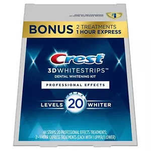Crest 3D Whitestrips Professional Effects - 20 Levels Whiter + Bonus - Picture 1 of 8