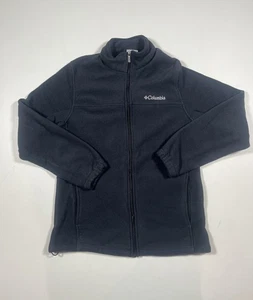 Columbia Jacke Damen Medium schwarz Fleece durchgehender Reißverschluss Stehkragen Taschen Outdoor - Bild 1 von 7