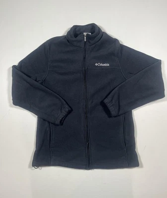 Куртка женская Columbia средний размер черная флисовая на молнии с ложным вырезом карманами для улицы - Изображение 1 из 4