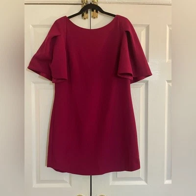 Vestido Trina Turk Rosa Vibrante Acampanado Manga Corta Talla 10 Foto 1 de 4