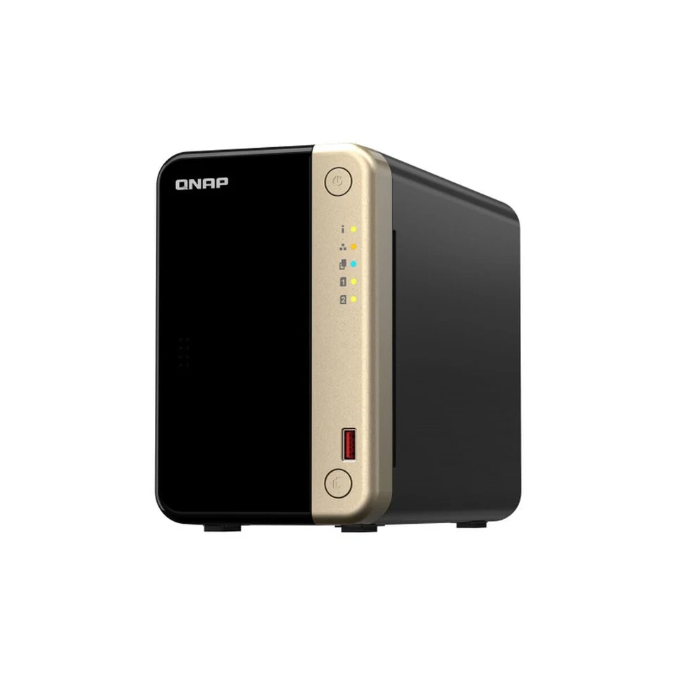 QNAP TS-264-8G   2-Bay, Intel Quad-core CPU, 2 x M.2 Slots, 2.5GbE Desktop NAS, - Image 1 of 3