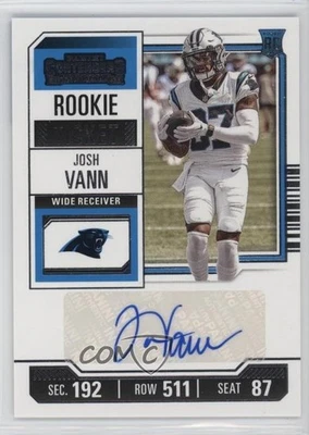 2023 Panini Contenders Rookie Ticket Josh Vann #167 Rookie Auto RC - Image 1 of 2
