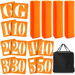 16 Pcs Football Yard Marker Set Include 11 Football Field Yard Line Marker High  - Picture 1 of 6